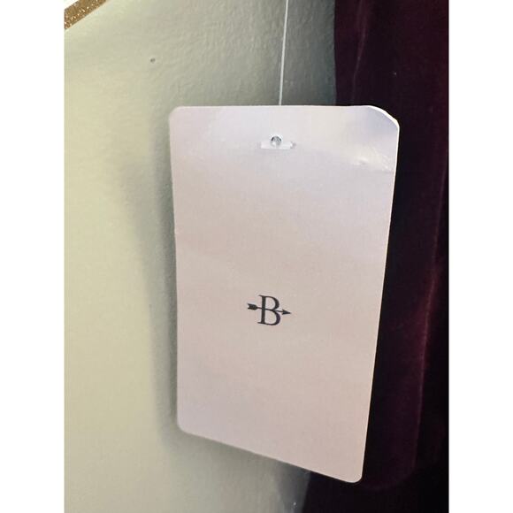 Jenny Yoo Burgundy Velvet Size 24 Ball Gown BHLDN Retail $200 - Picture 10 of 15